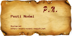 Pesti Noémi névjegykártya